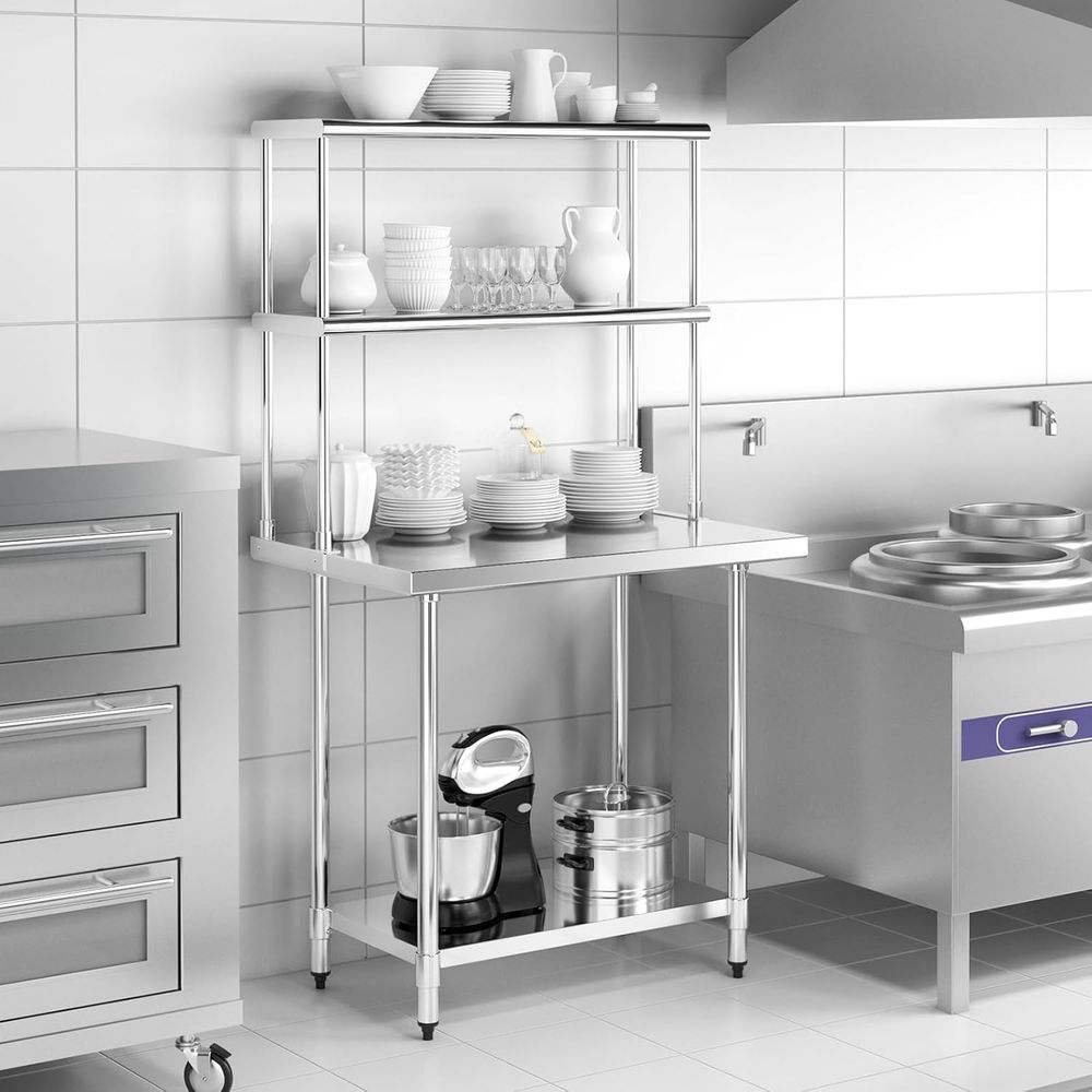 36 Stainless Steel Double Over - Commercial Kitchen Prep Table avis et prix