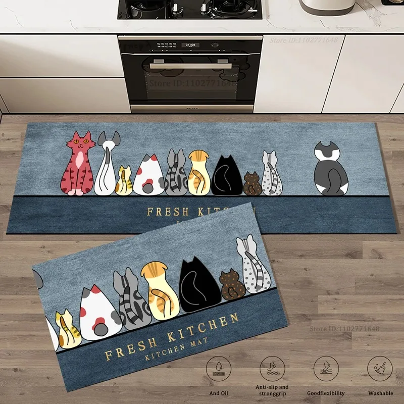 Cat Kitchen Corner  Long Floor - Commercial Kitchen Vinyl avis et prix