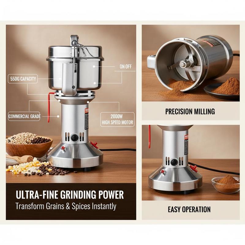 Dry Powder Grinder 550g For Ki - Commercial Kitchen Grinder avis et prix